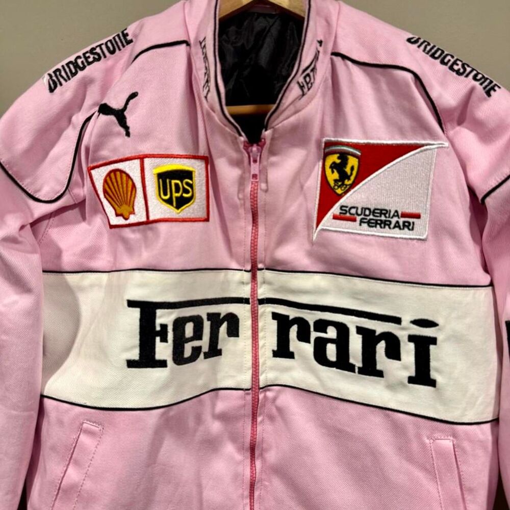 Ferrari Women's Pink and White Jacket